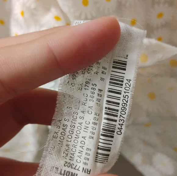 Zara Daisy Patterned Collared Button Down Top Sz S - Picture 4 of 4